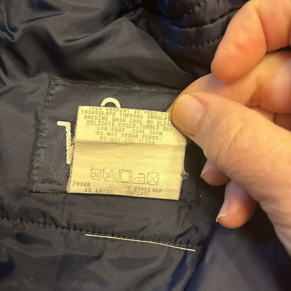 Woolrich Cobalt Blue Quarter Zip Hoodie Jacket Size Small - Picture 8 of 9